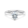 thumbnail image 1 of Brig Jewel 1.5 Ct Engagement Ring for Women - Stunning Moissanite - Pear Cut in 14K White Gold Plated - Perfect for Weddings and Special Occasions - Gift for Her with Elegant Prong Set, 1 of 3