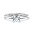 thumbnail image 1 of Brig Jewel 1.6 Ct Cushion Cut Moissanite Engagement Ring for Women - 14K White Gold Plated - Prong Setting - Perfect for Weddings, Anniversaries, and Gift Giving - Elegant Jewelry for Her, 1 of 4