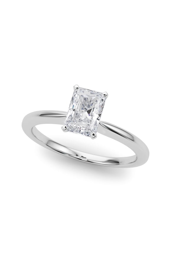 1.6 Ct Radiant Cut Moissanite Engagement Ring - 14K White Gold Plated - Perfect for Proposals, Anniversaries, and Birthdays - Stunning Prong Setting for Timeless Elegance