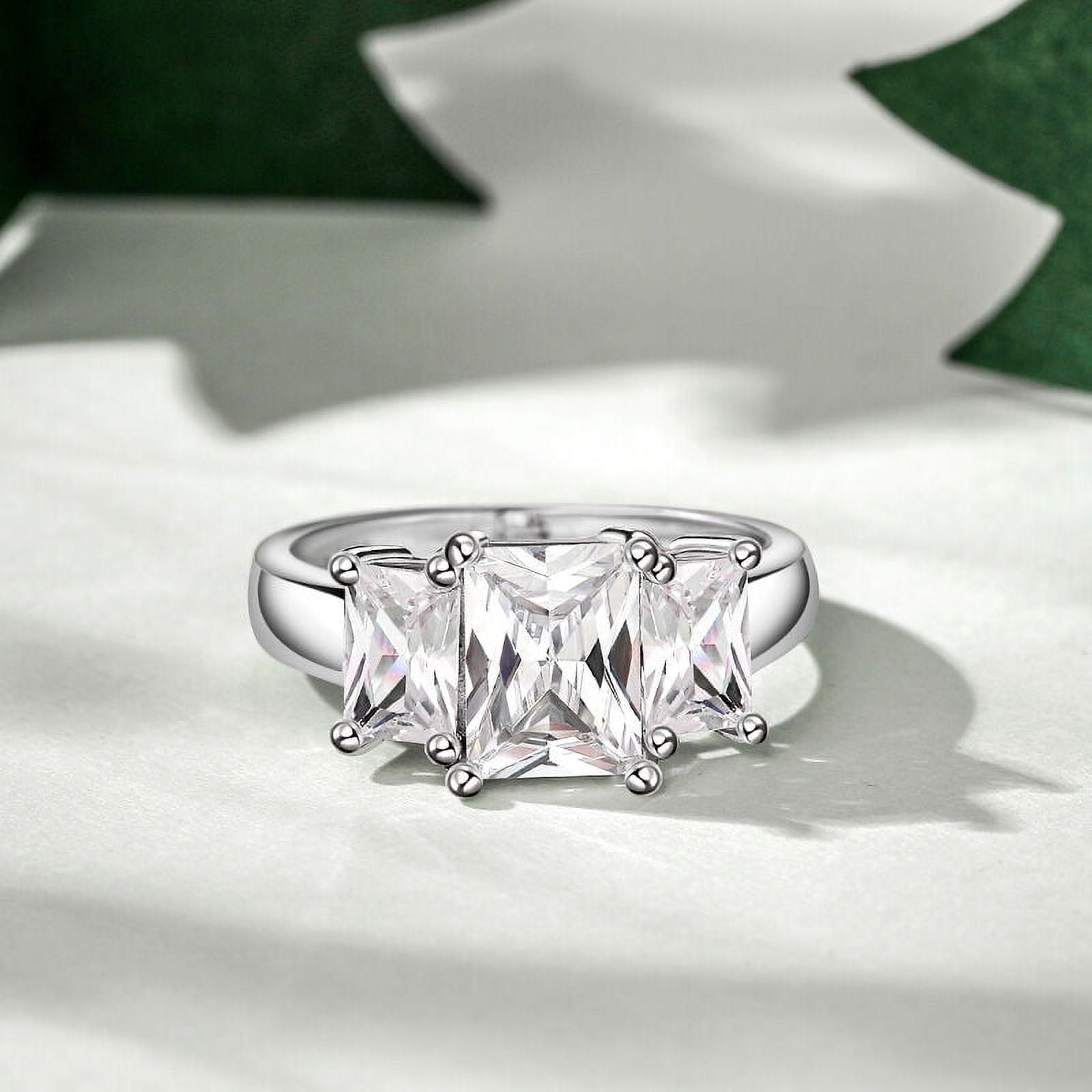 Brig Jewel 1.9 Ct Radiant Cut Simulated Diamond Wedding Ring - 14K ...