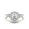 thumbnail image 1 of Brig Jewel 14K White Gold Plated 1.4 Ct Moissanite Ring - Stunning Pear Cut Engagement Ring for Women's - Proposal Ring - Ideal Wedding Ring for Her - Special Gift for Any Occasion, 1 of 4