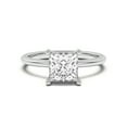 thumbnail image 1 of Brig Jewel 14K White Gold Plated 1.5 Ct Princess Cut Moissanite Engagement Ring - Timeless Solitaire Style for Women - Gift for Her - Women's Moissanite Ring - Wedding Jewelry Clearance, 1 of 4