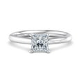 thumbnail image 1 of Brig Jewel 14K White Gold Plated Anniversary Ring - 1.6 Ct Moissanite Engagement Ring - Stunning Princess Cut Ring - A Beautiful Choice for Your Proposal - A Lasting Memory of Your Love, 1 of 2