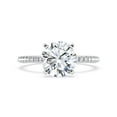 thumbnail image 1 of Brig Jewel 14K White Gold Plated Ring - 1.6 Ct Round Cut Moissanite Ring for Women - Hidden Halo Wedding Anniversary Ring - Elegant Jewelry Gift for Wife - Proposal and Engagement Ring, 1 of 3