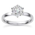 thumbnail image 1 of Brig Jewel Wedding Engagement Ring for Women - 1.5 Ct Round Cut Moissanite - 14K White Gold Plated Ring - Perfect Proposal Ring for Her - Gift for Engagement, or Birthday Celebration, 1 of 3