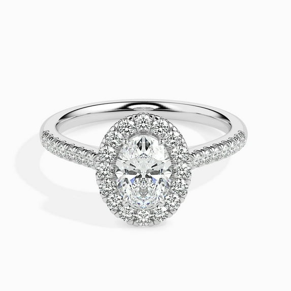 Brig Jewel Women's Halo Engagement Ring - 1.6 Ct Moissanite - Elegant ...