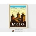 thumbnail image 1 of Brig Swiss Vintage Travel Poster, 8x12 UNFRAMED, 1 of 2