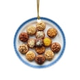 thumbnail image 1 of Brigadeiro Brazilian Dessert Balls Sweet Treat Lovers Christmas Ornament, Foodie Gift for Kitchen, Chef Cooking Food Novelty Xmas Ornament (Flat Printed Ceramic, NOT 3D), 1 of 3