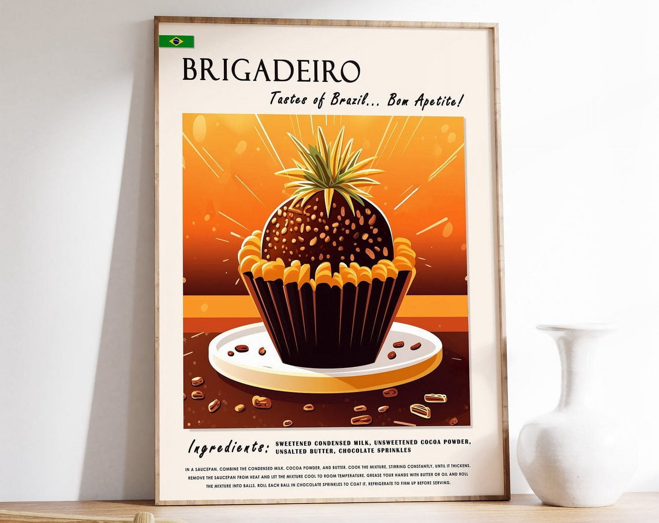 Brigadeiro Brazilian Food Poster, Brazil Food Print, Latin American ...