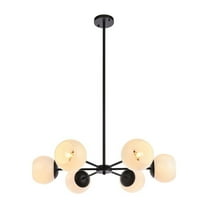 Briggs 30 inch pendant in black with white shade