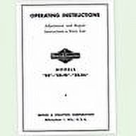 Briggs And Stratton 8B-Fb Engine Operators Repair Manual Service Owners Bs &