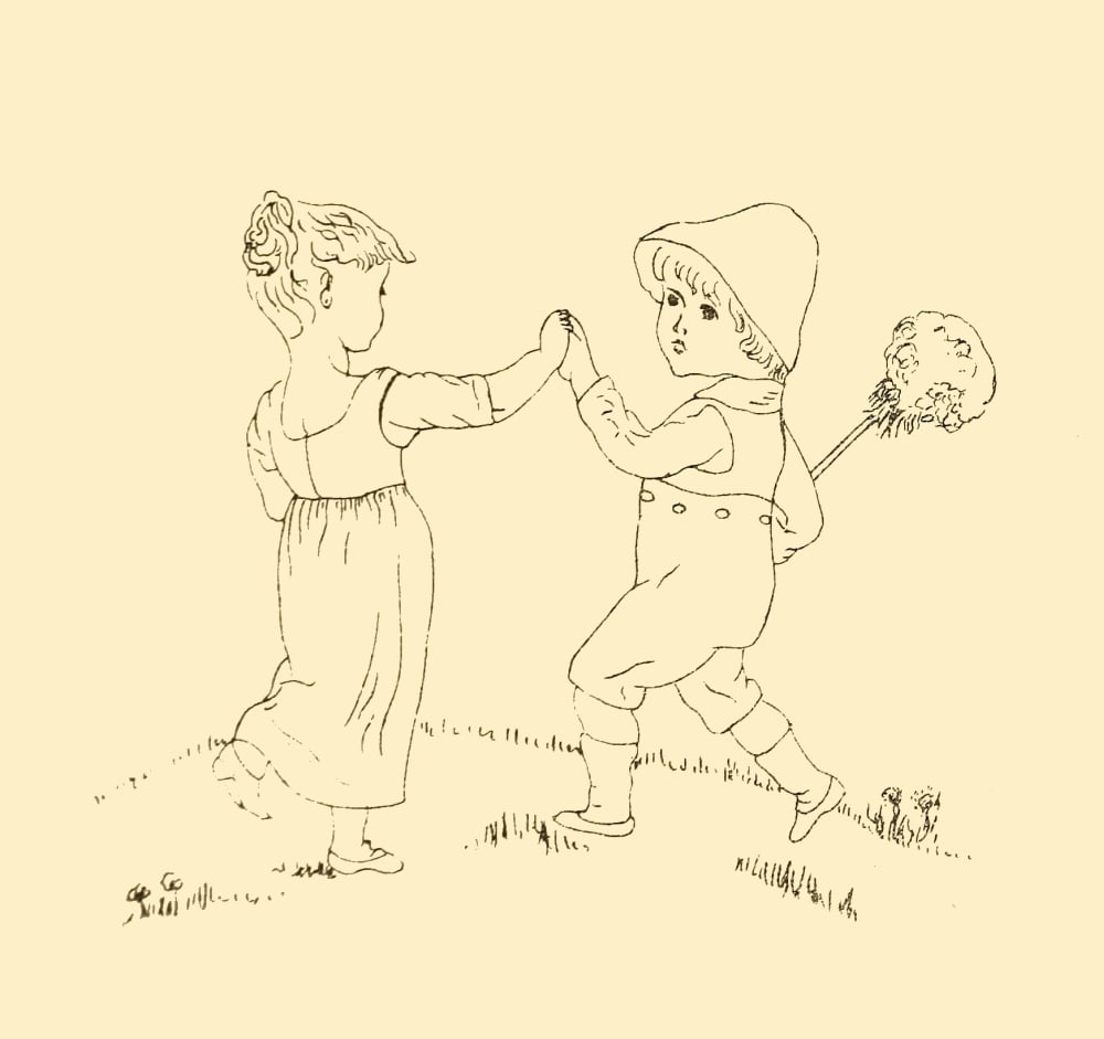 Briggs & Co Transferring Papers 1880 Canvas Art - Kate Greenaway (18 x 24)