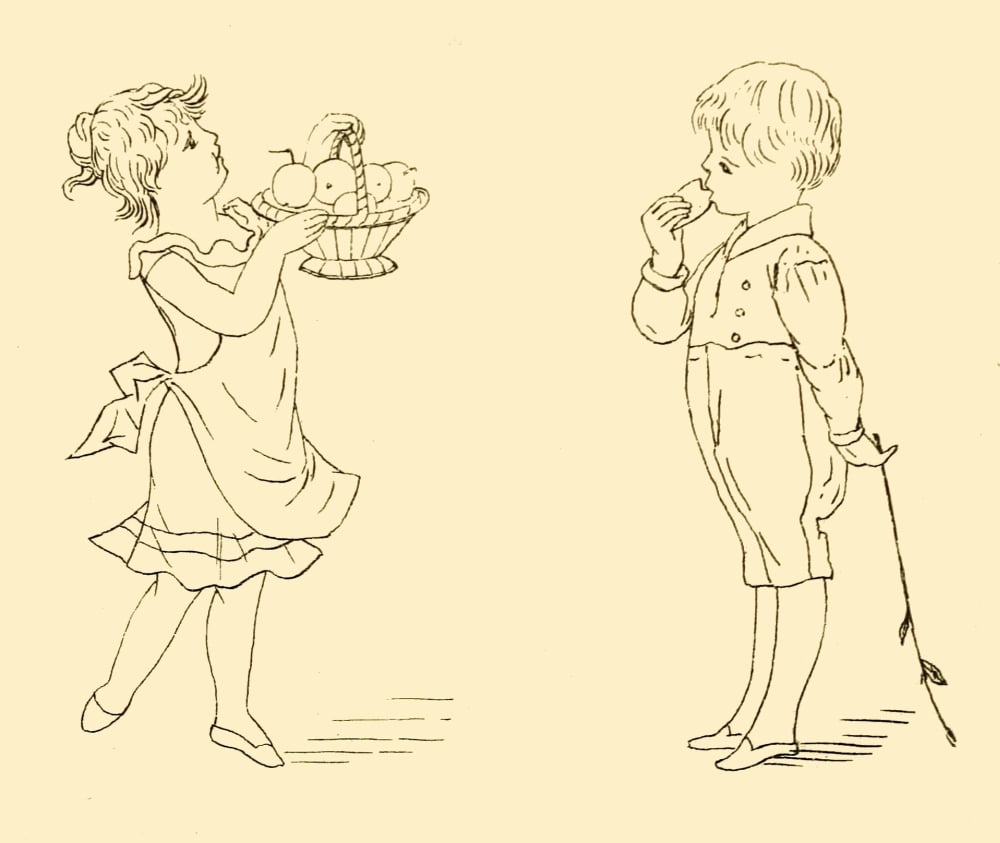 Briggs & Co Transferring Papers 1880 Canvas Art - Kate Greenaway (24 x 36)