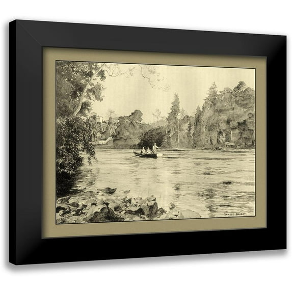 Briggs, Ernest 24x20 Black Modern Framed Museum Art Print Titled - On the River IV