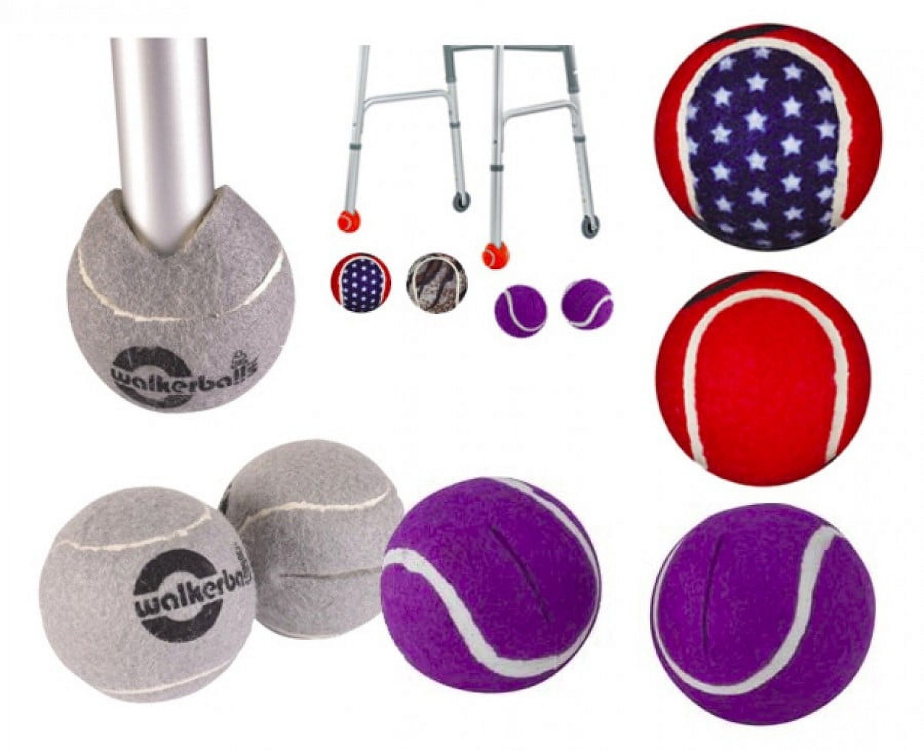 Briggs Healthcare Pre Cut Tennis Ball Walker Glides, Purple