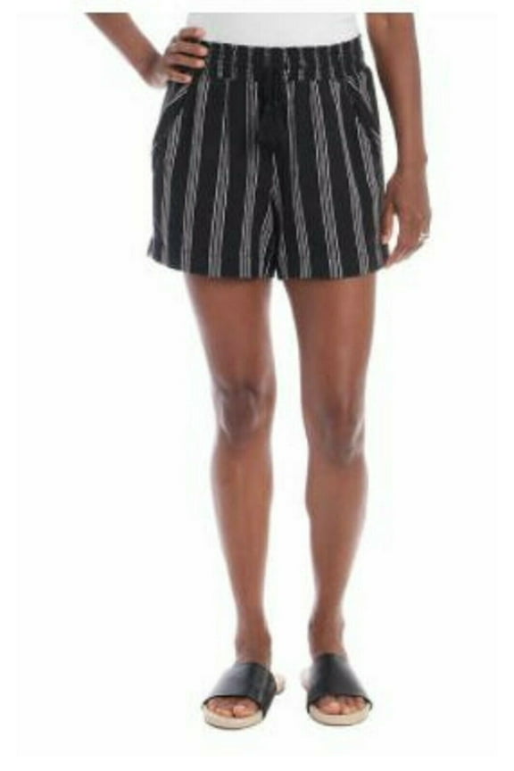 Ladies Linen Blend Short (Black, XS)