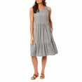 thumbnail image 1 of Briggs Ladies' Tiered Linen Blend Dress Size: XS, Color: Gray Stripe, 1 of 1