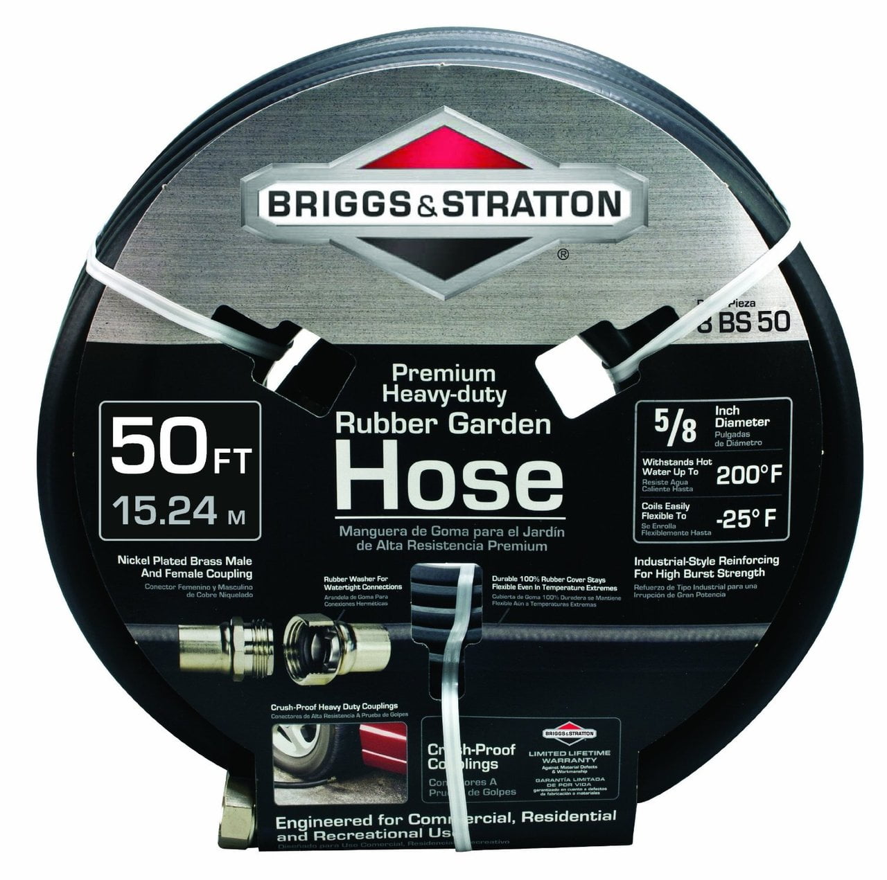 Briggs & Stratton 0.625 in x 50 ft Heavy Duty Garden Hose