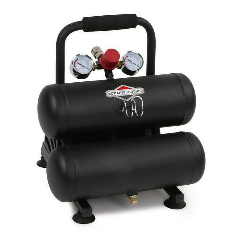 Briggs & Stratton 2 Gallon 1/3 HP 100 PSI Twin Stack Air Tank Briggs & Stratton 2 Gallon 1/3 HP 100 PSI Twin Stack Air Tank