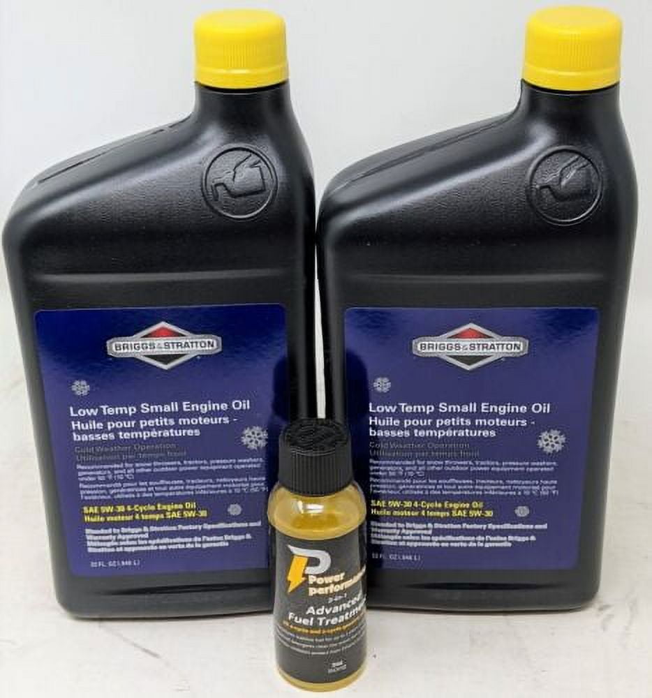 Briggs & Stratton 2-Quarts 100030C SAE 5W-30 4-Cycle Snow Thrower Oil and Fuel T