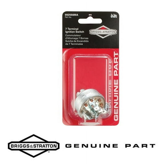 Briggs & Stratton 5412K Genuine 7 Terminal Ignition Switch 092556MA with Key Set 691959 - Fits Most Electric Starters with 7 Termiinal Igntion Switch