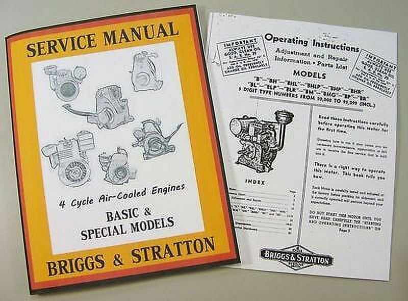Briggs Stratton B Bh Bhl Service Repair Owner Operator Operating Parts