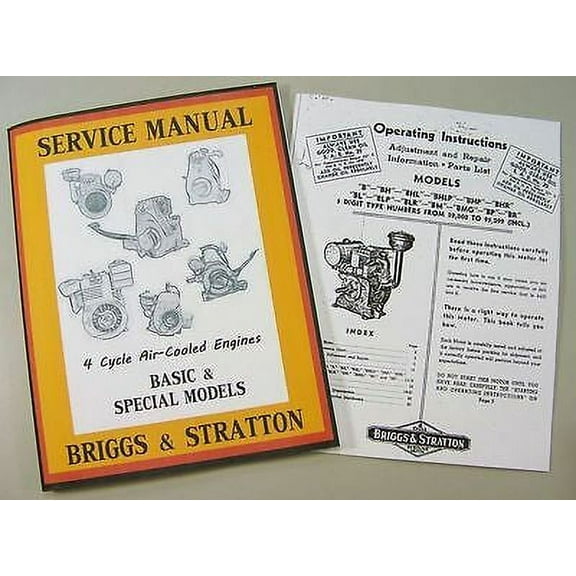 Briggs Stratton B Bh Bhl Service Repair Owner Operator Operating Parts Manual