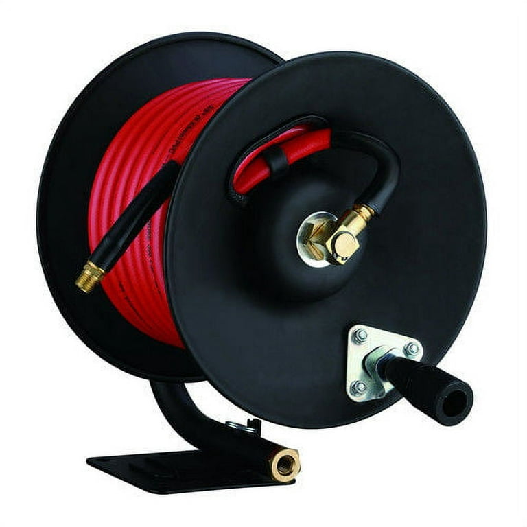 Briggs & Stratton BSAH107 3/8 in. x 50 ft. Manual Air Hose Reel with  Mounting Bracket