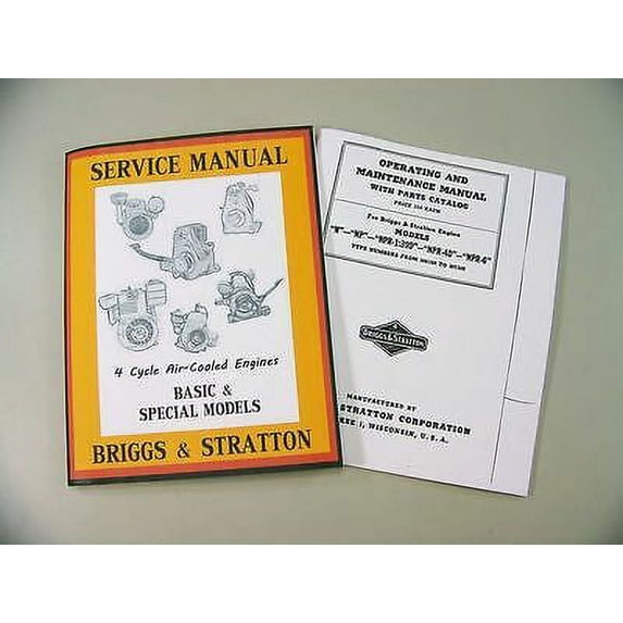 Briggs Stratton Npr-4D Npr-6 Service Repair Owner Operator Operating Part Manual