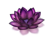 OM Gallery Capiz Shell Lotus Tea Light Holder in Purple