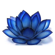OM Gallery Capiz Shell Lotus Tea Light Holder in Blue