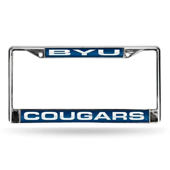 Brigham Young BYU Cougars Chrome Metal Laser Cut License Plate Frame