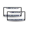 thumbnail image 1 of Brigham Young BYU Cougars NCAA Black Metal (Set of 2) Laser Cut License Plate Frames, 1 of 6