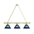 thumbnail image 1 of Brigham Young University 3 Shade Billiard Light with Brass Fixture, 1 of 5
