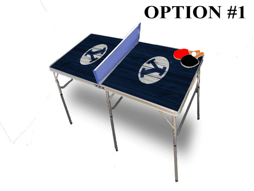 Brigham Young University Portable Table Tennis Ping Pong Folding Table w/Accessories