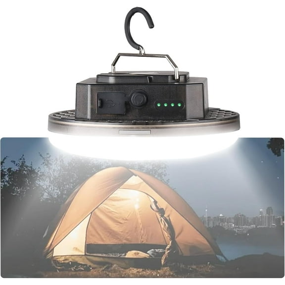 12000mAh 5000LM Camping Lights 3 Lighting Modes Bright Rechargeable LED Lamp 40W Hanging Tent Lights IPX5 Waterproof,Magnet,Power Failure Emergency Survival Kits & Christmas Day Gift