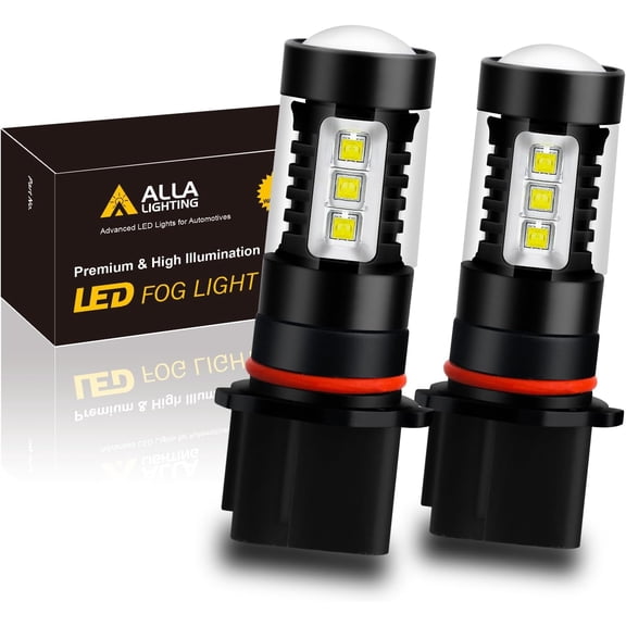 Bright 12278 PSX26W LED Fog Lights Bulbs H28W PWY26W, 6000K Xenon White Fog Lamps Replacement 3200 Lumens Upgrade