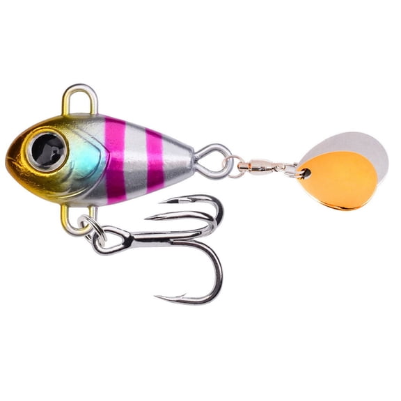 Bright 20g Fishing Spoon Baits With Double Vibrations Plates Depth Diving Actions Enhances Fish Attraction