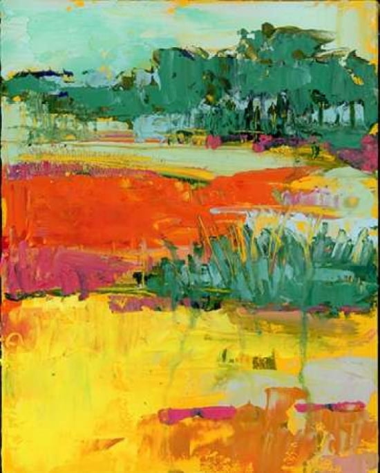 Bright Abstract Marsh I Canvas Art - Pamela J Wingard (24 x 30)