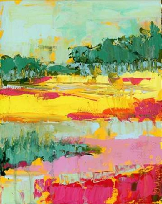 Bright Abstract Marsh II Canvas Art - Pamela J Wingard (24 x 30)