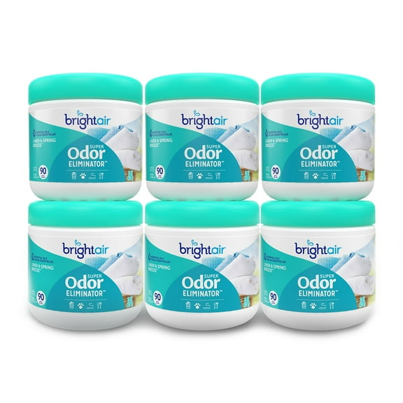 Bright Air Air Freshener Gel Linen & Spring Breeze Scent 14 oz. 6/Carton (901046CT)