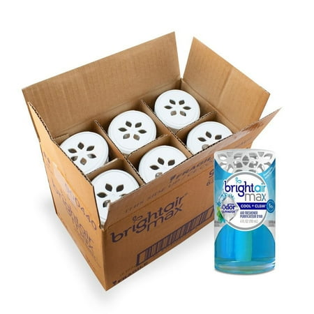 Bright Air Bright Air Max Odor Eliminator - Gel - 4 fl oz (0.1 quart) - Cool + Clean - 6 / Carton - Phthalate-free, BHT Free, Paraben-free, Formaldehyde-free, NPE-free, Triclosan | Bundle of 5 Cartons