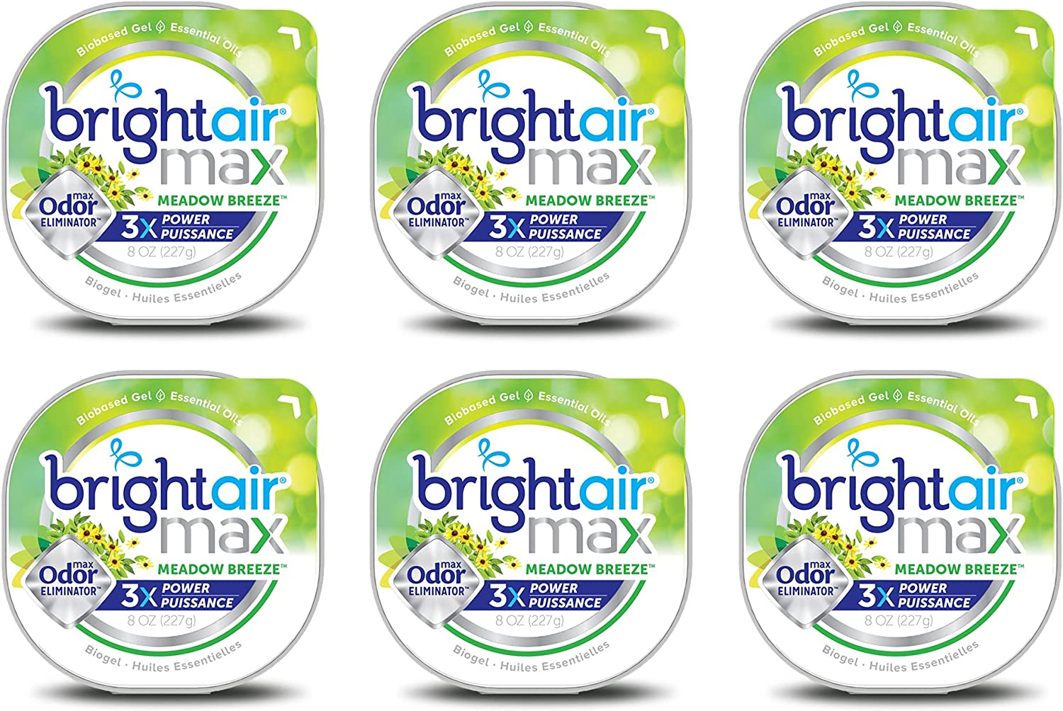Bright Air Max Odor Eliminator Gel, Biobased Air Freshener, Cruelty
