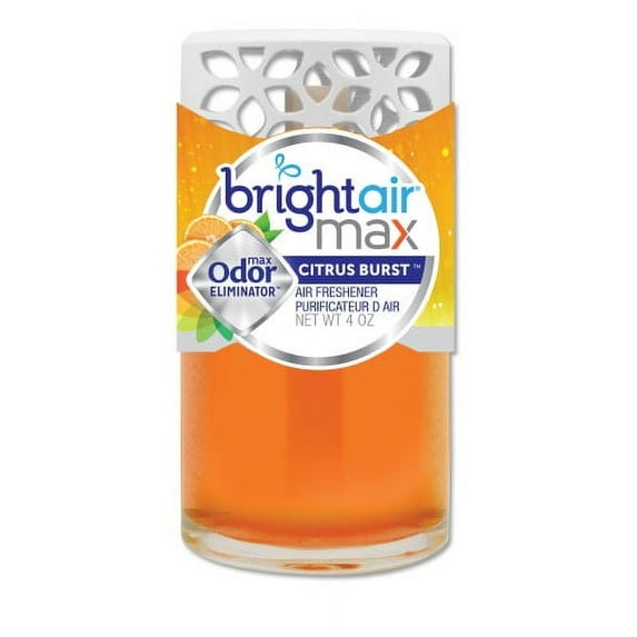 Bright Air Max Scented Oil Air Freshener, Citrus Burst, 4 oz, 6/Carton , Each