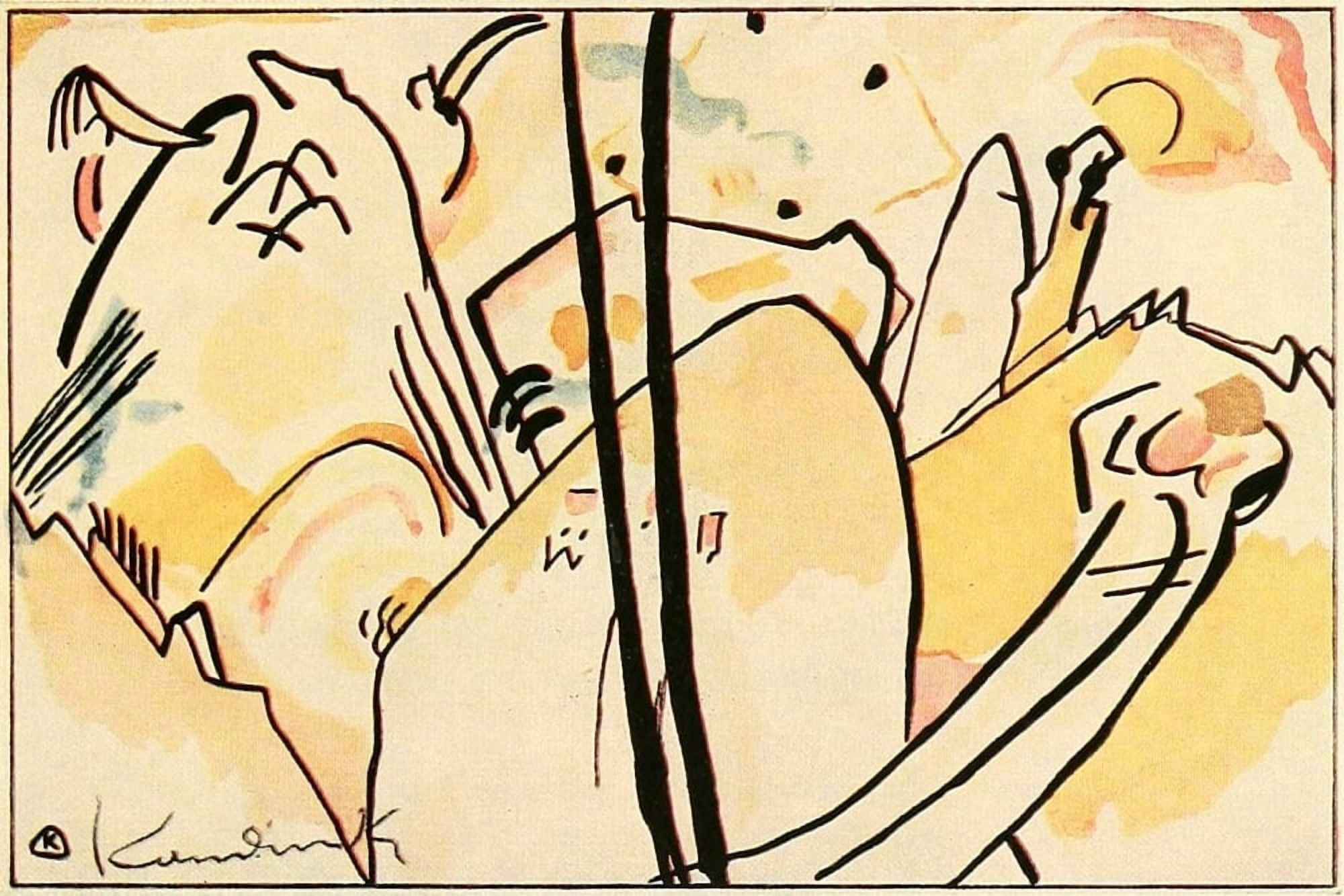 Bright Air no13 1902 Canvas Art - Wassily Kandinsky (24 x 36)