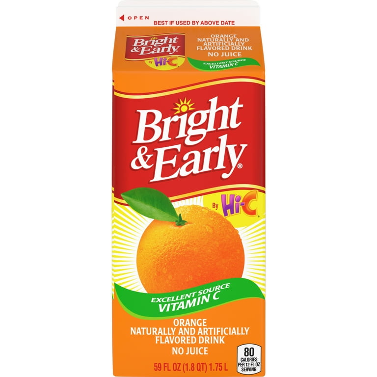 Bright And Early Orange, Flavored Drink with Vitamin C, 59 fl oz