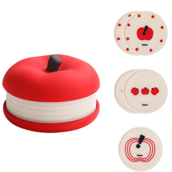 Bright Apples Shape Coaster Heatproof Front For Hot Beverages Slip Resistant Kitchen Table Decors Accessory
