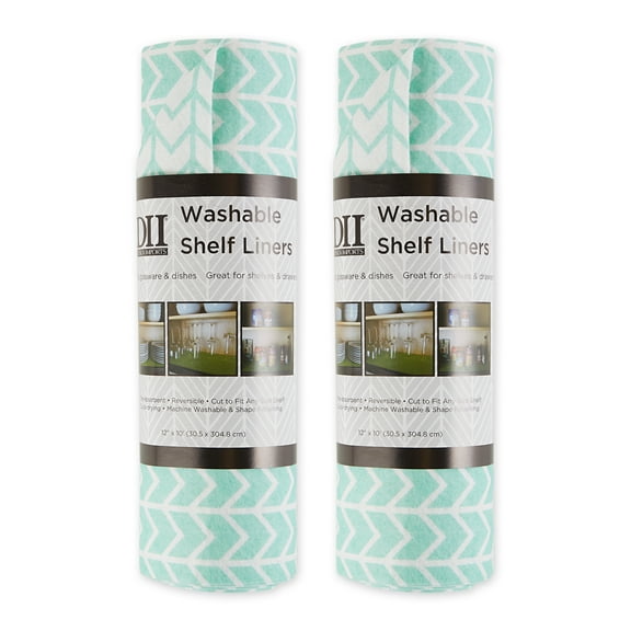 Bright Aqua Herringbone Shelf Liner (Set of 2)