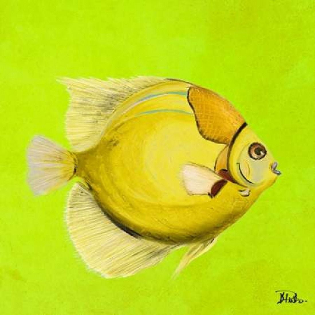 Bright Aquatic Life III Canvas Art - Patricia Pinto (24 x 24)