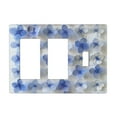 thumbnail image 1 of Bright Blue Flowers Switch Cover Decorative Wall Plate 3-Gang 2-Decor 1-Toggle Standard Size, 1 of 5